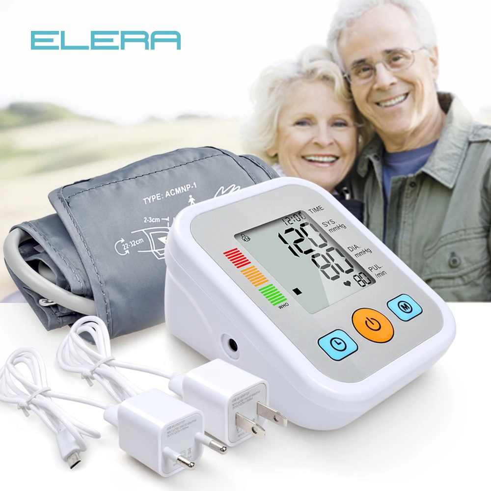 

ELERA Home Health Care Blood Pressure Monitor Automatic Digital Blood Pressure Meter for Measuring Upper Arm tonometer Gauge