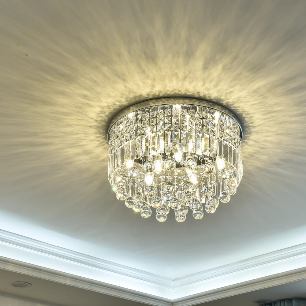 

beautiful design crystal ceiling light modern plafonnier AC110V 220V lustre living room bedroom lamp