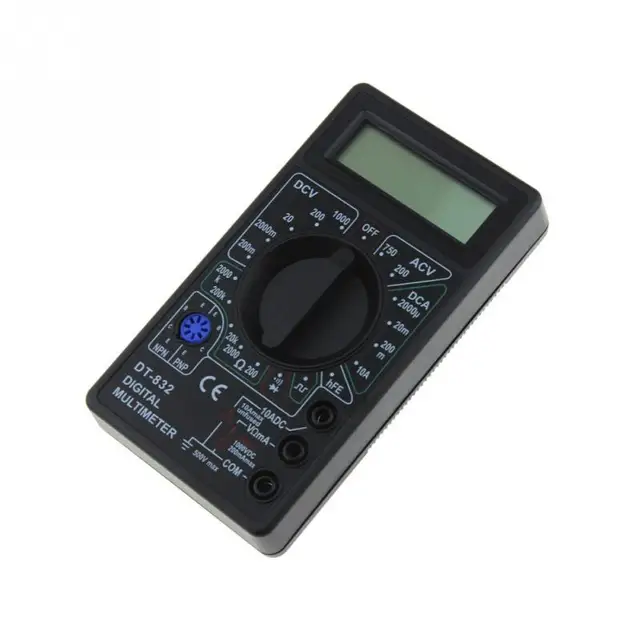Professional DT832 Digital Multimeter LCD DC AC Voltmeter Ammeter Ohm Tester AC/DC Voltage Digital Ampere Meter Test