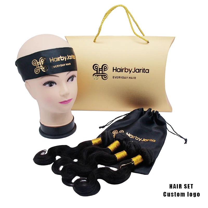 На заказ брендовые атласные сумки для волос шарф для женщин Леди кисточкой шнурок карман средство для наращивания волос сумка для хранения упаковочная коробка для волос набор