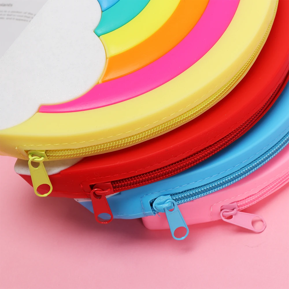 Силиконовые Цветные радужные карандаши чехол многофункциональное хранение Водонепроницаемый силиконовая ручка, косметичка, сумка для макияжа, косметический мешок сумка, школьные принадлежности