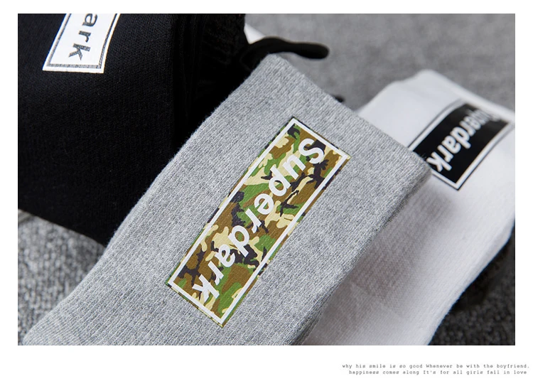 Harajuku Корея прилив бренд любителей Фонд Superdark письмо мужской хлопок движения мужские короткие длинные носки Off White хип хоп Calcetines носок
