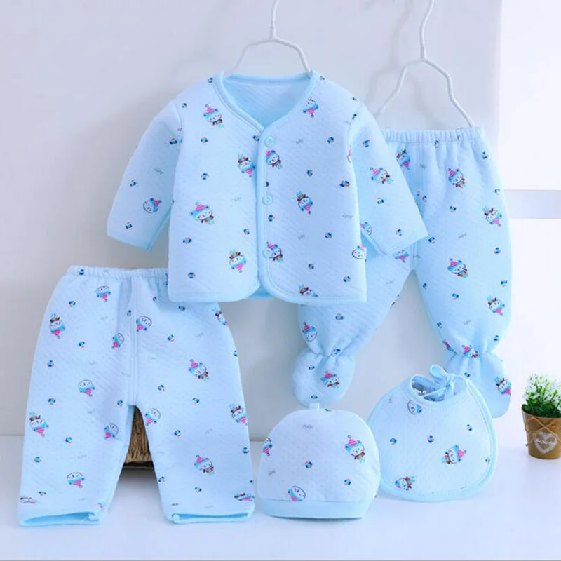 stylish baby clothing set Bekamille 5pcs/set Autumn Winter Newborn sets Baby warm Cotton Girls Boys cartoon suits  infant kids clothing Good quality baby clothing set line
