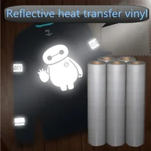 50cmx300 см, светоотражающие теплопередающие виниловые, безопасная вывеска, горячая печать винил футболка Винил 20 ''x 118'' PU