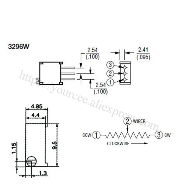 Potenziometro Rotativo 10K Ohm 10 Giri - 2 Pezzi Con Manopole, 3590S-2-103L - Foto 8