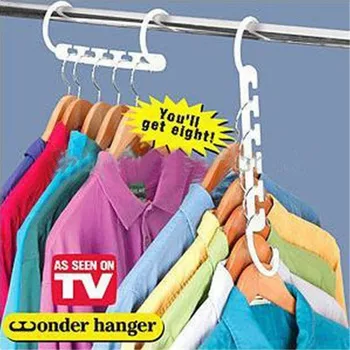 

8 Pcs/pack Outdoor Windproof Hanger Cabide Clothes Magical Hanger Hook White Saving Space Stable Durable Hangers