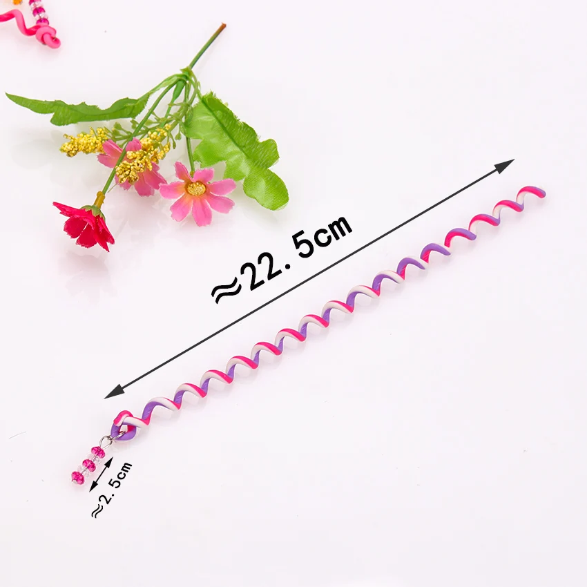 6PCS/lot Rainbow Color Headband Cute Girls Hair Band Crystal Long Elastic Hair Bands Headwear Hair Accessories Random Color
