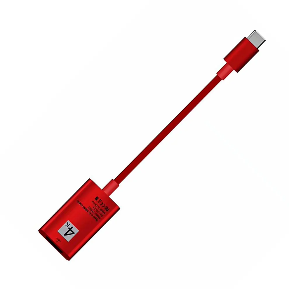 

2 Pcs Red 0.2M Type C Male to Female Video Audio Cables Plug and Play Support 4K For DVD TV PC Laptop Notebook Mobile Phone
