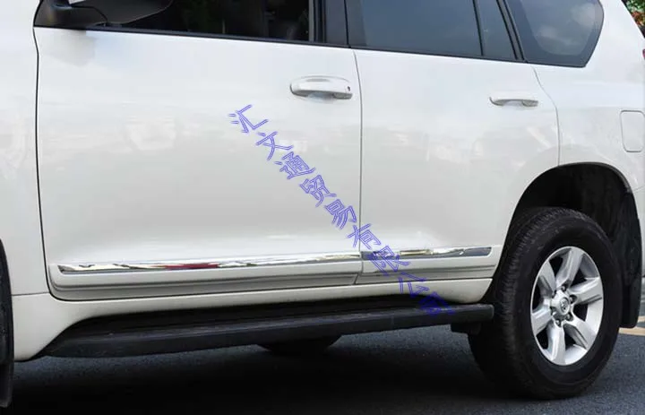 Для TOYOTA Land Cruiser Prado J150 декоративные аксессуары ABS хром жемчужно-белая боковая дверная линия отделка кузова