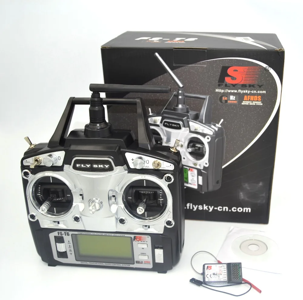 Радиоуправляемая система приемника передатчика drone FlySky FS-T6 2 4G 6CH TX RX | Игрушки и