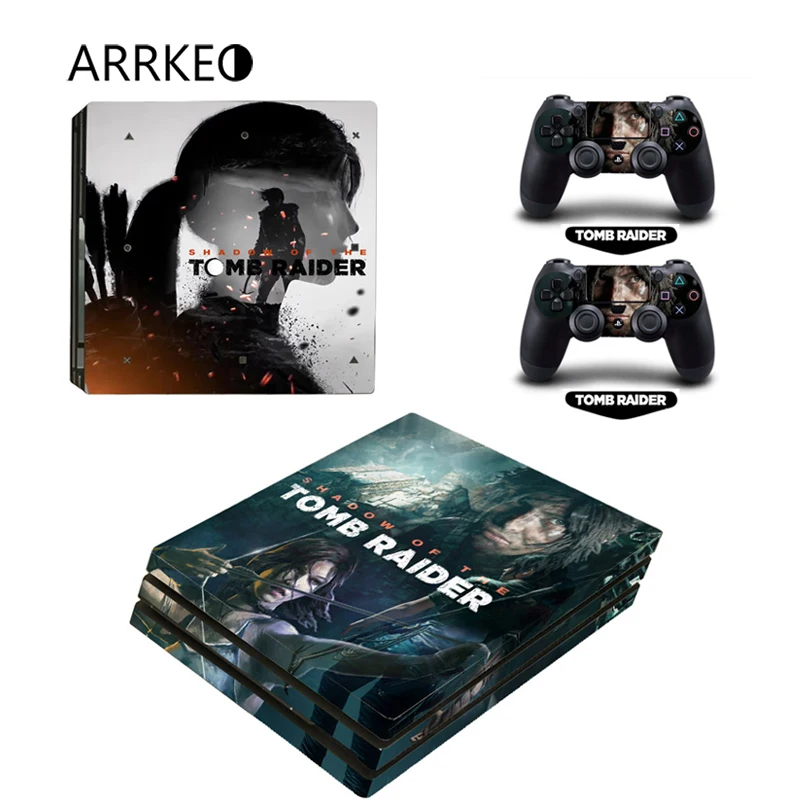 Виниловый чехол ARRKEO Shadow of the Tomb Raider наклейка для PS4 Pro Sony PlayStation 4 консоль и 2