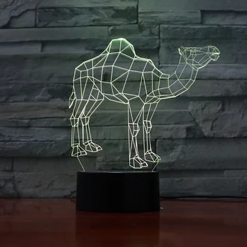 

Dromedary camel LED Night Light 3D Illusion Decorative Light Child Kids Girl Gift Animals Camel Desk Night Lamp Bedside Decor