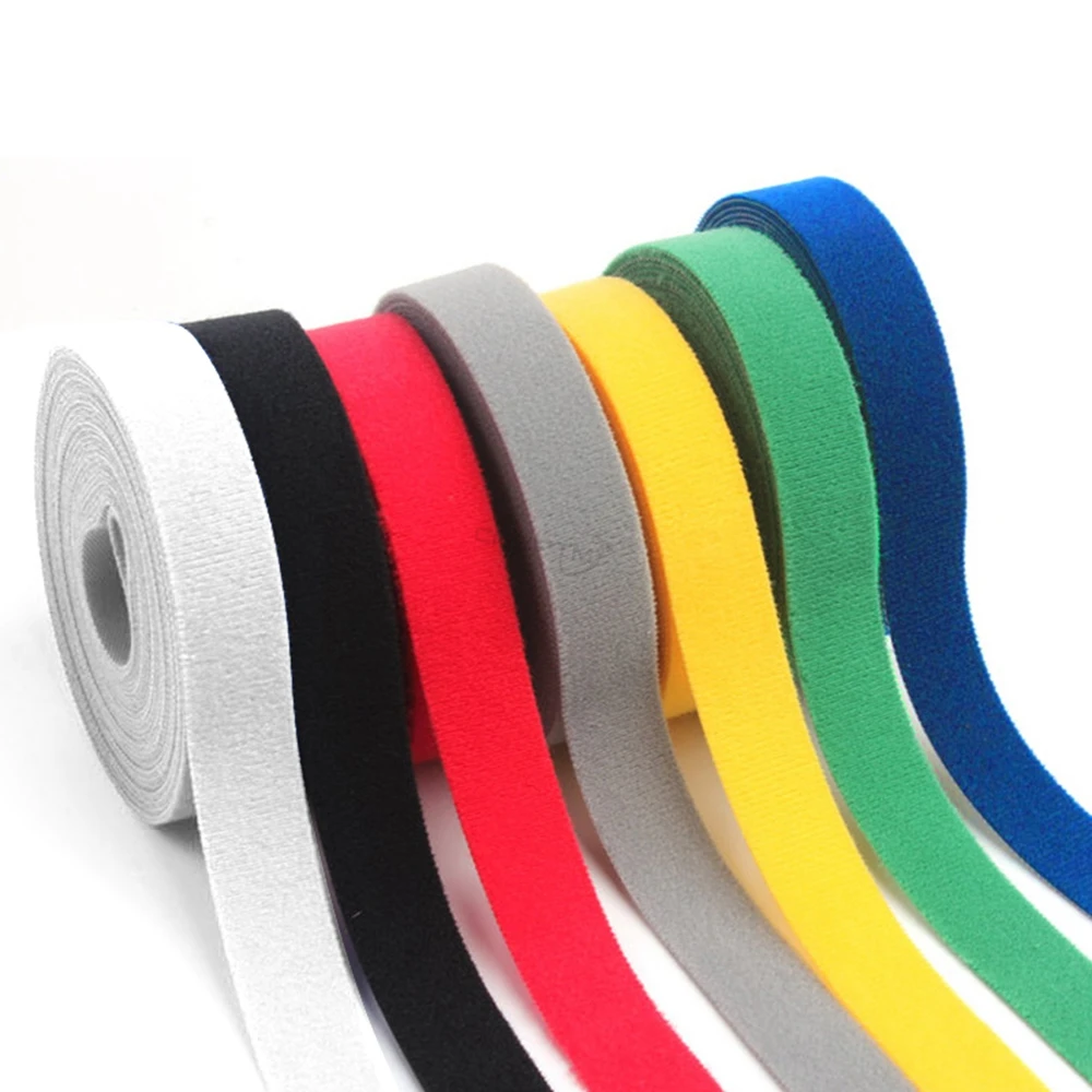 

Colorful Practical 1.5cm*5m Cable Ties Nylon Strap Power Wire Management Marker Straps Magic Tape 1 Roll