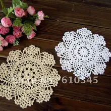 12 шт./партия, 20 см X 20 см, хлопок, ручное вязание крючком, подстаканник, coaster CD026