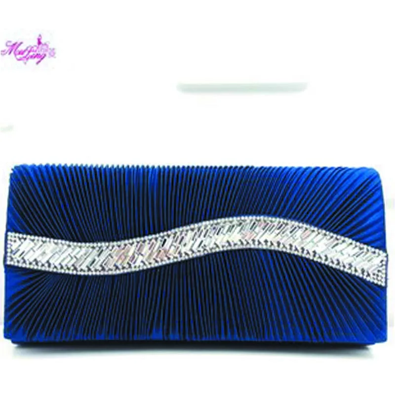 

European American New Handbag Fashion Banquet Purse Messenger Bag Silk Face Evening Diamonds Women Wallet Female Party Bag Solid