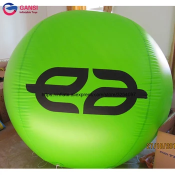 Event decoration inflatable round helium balloon with customized printed promotional price 2m diameter inflatable helium balloon decoration inflatable bulb with light