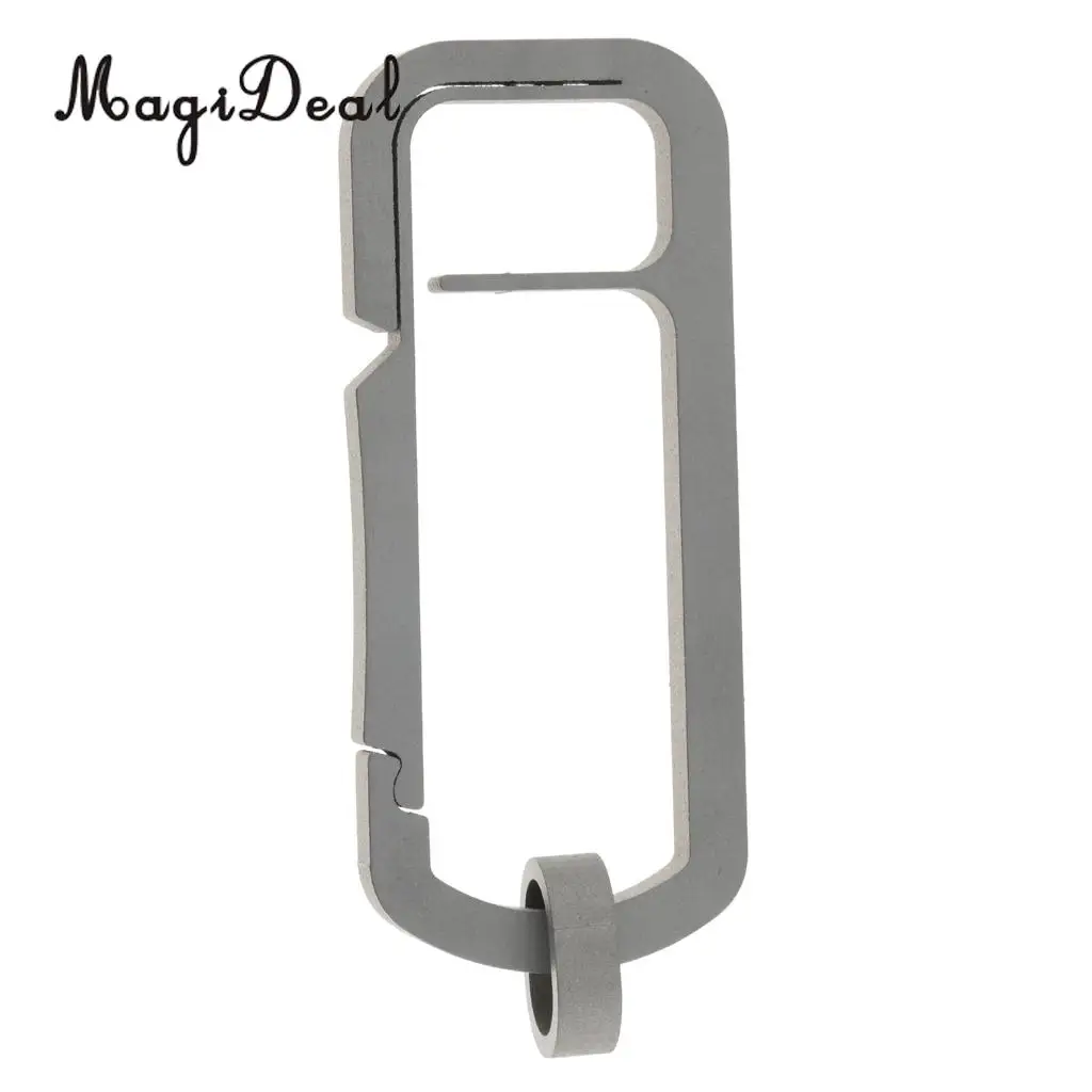 MagiDeal Key Chain Ring Carabiner Hook Belt Buckle Outdoor Titanium Alloy Key Chain Buckle Carabiner Hook Key Ring 