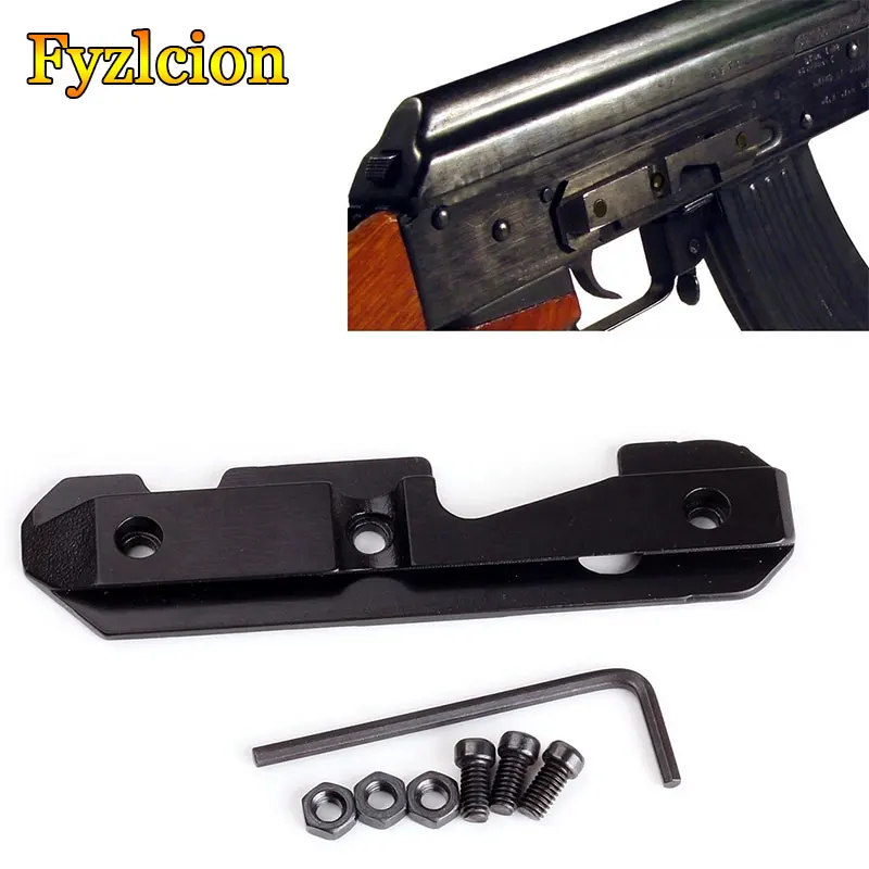 

Tactical AK47 Steel Dovetail Side Plate Rail Scope Mount Fits Stamped or Milled Receiver wiht Screw And Nut