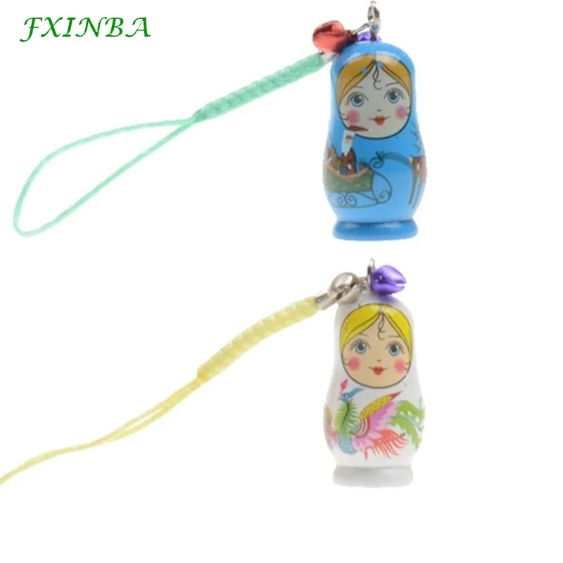 FXINBA 5 шт. деревянные русские Матрешки матрешки набор ключей вешалка для телефона сумка подарок ручной работы Сувенир игрушки для ребенка