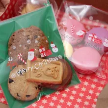 Подарки для переноски Санта-Клаус зеленый подарок сумки Сумка для печенья 100 шт./лот инструмент для выпечки