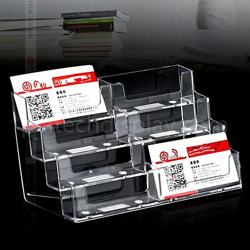 Tipos de Negócios de Plástico Nome da Empresa de Cartão de id Clara para a Cabine da Exposição Ambiente de Trabalho Vários Acrílico Titulares Display Stand no 400pcs 11 Vários Tipos de Negócios De Plástico Acrílico