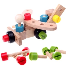 Деревянные головоломки 3D обучения завинчивающиеся блоки инструменты гайки набор автомобиля винтовые игрушки Обучающие деревянные игрушки для детей подарок ME2365H