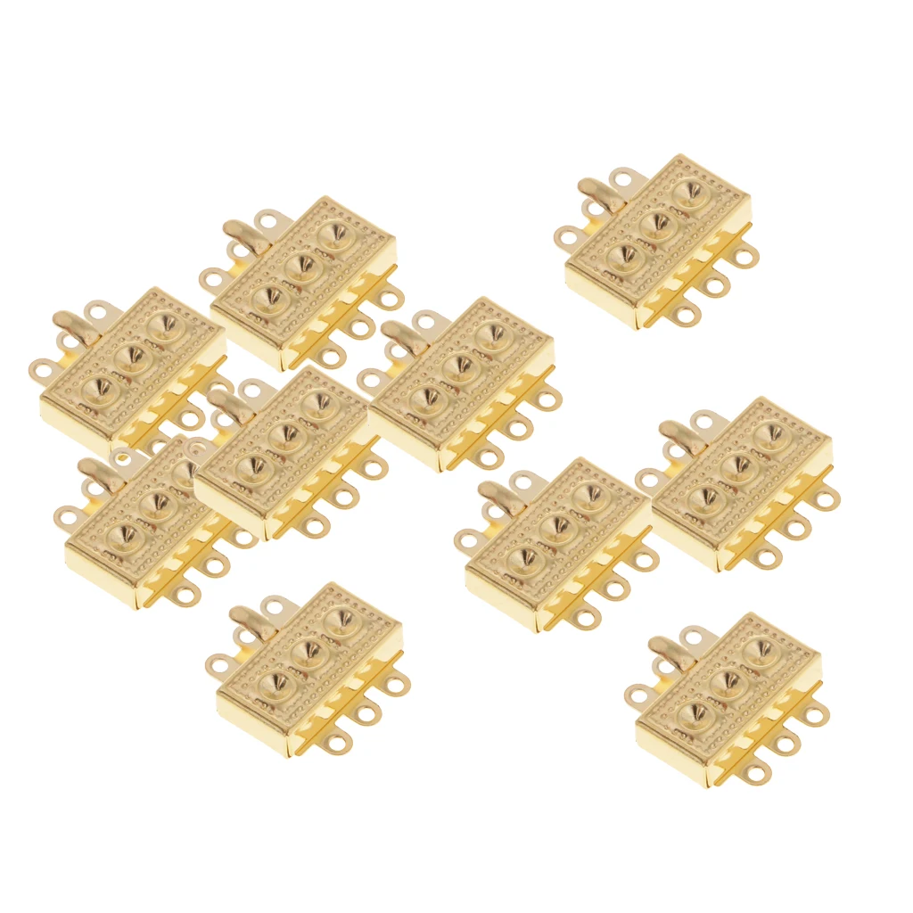10pcs Metal Bracelet Necklace Jewellery Findings Connectors Box Clasps Buckles DIY Crafts Jewelry