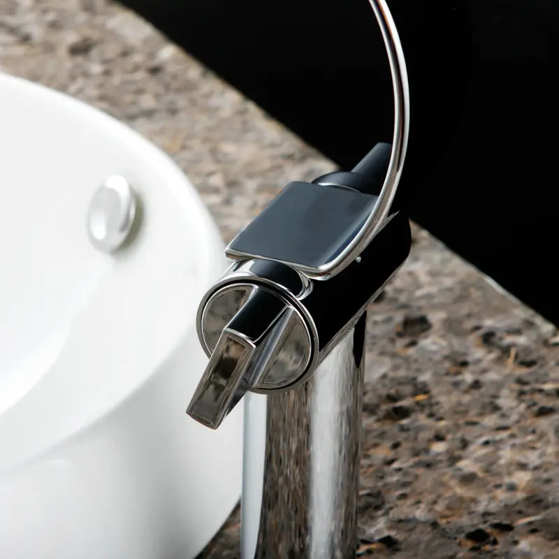 Кран для раковины хромированный латунный с водопадом кран HG 1224|wash basin tap|basin tapsink