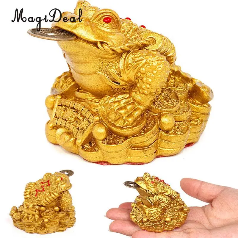 MagiDeal Chines Traditional Feng Shui Money Lucky Fortune Oriental Chinese Wealth Frog Toad Coin Decor