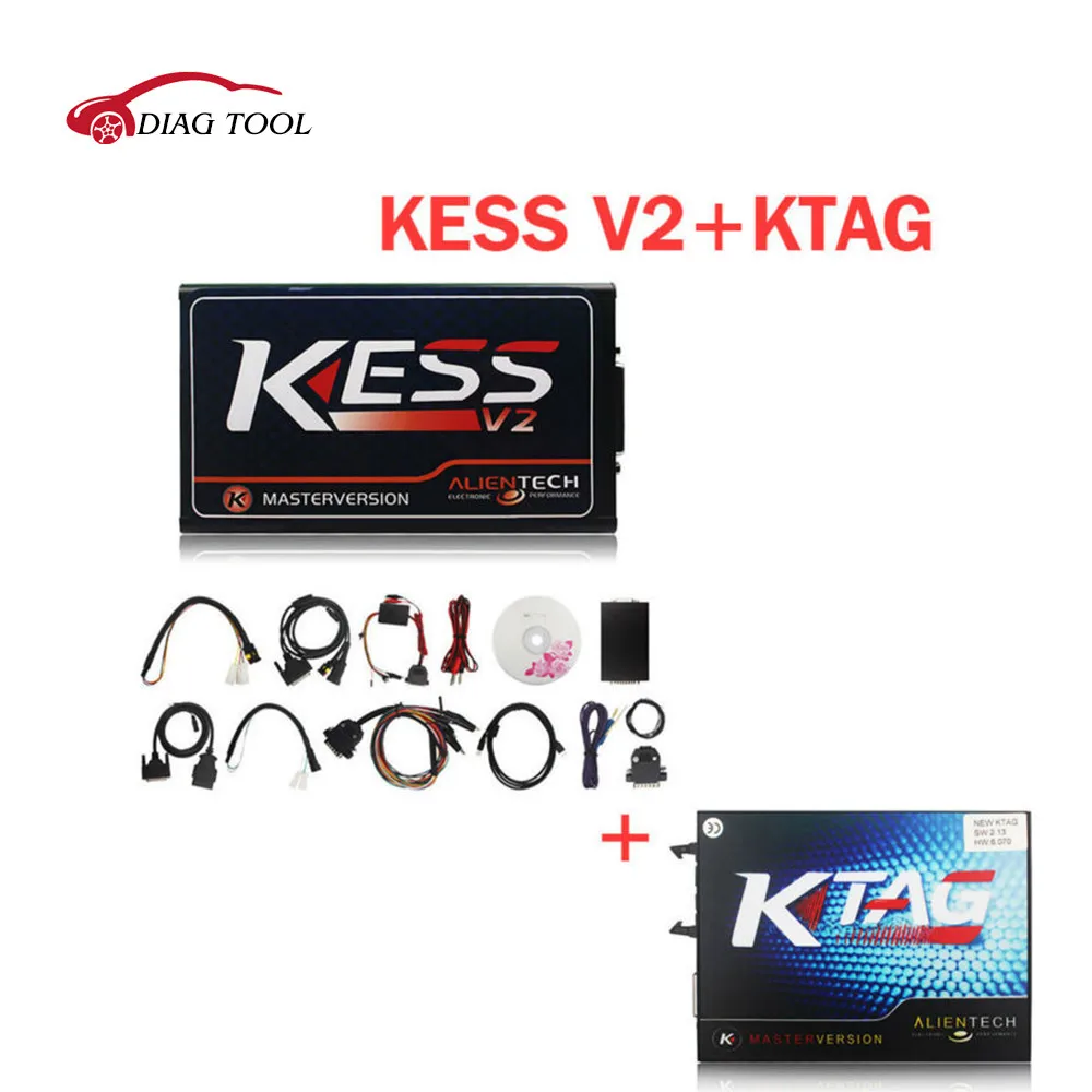 KESS V2 V2.30 V4.036 OBD2 Manager Tuning Kit Unlimited Tokens KESS + KTAG Latest V2.13 FW 6.070 K tag ecu programming tool