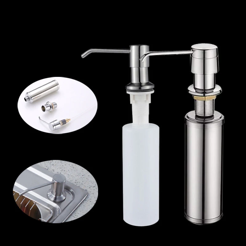 

Liquid Soap Dispensers For Kitchen Bathroom Plastic Bottle Sink Replacement Stainless Steel Hand Liquid Soap Dispensers Spray