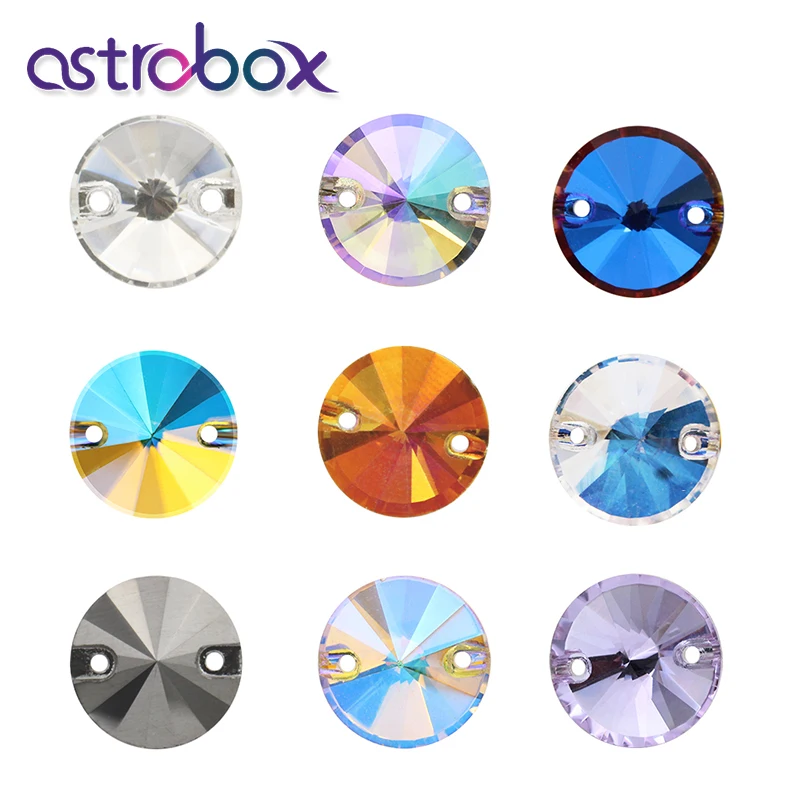 Astrobox K9 3200 Rivoli пришивные стразы круглые стеклянные бусины из хрусталя Стразы