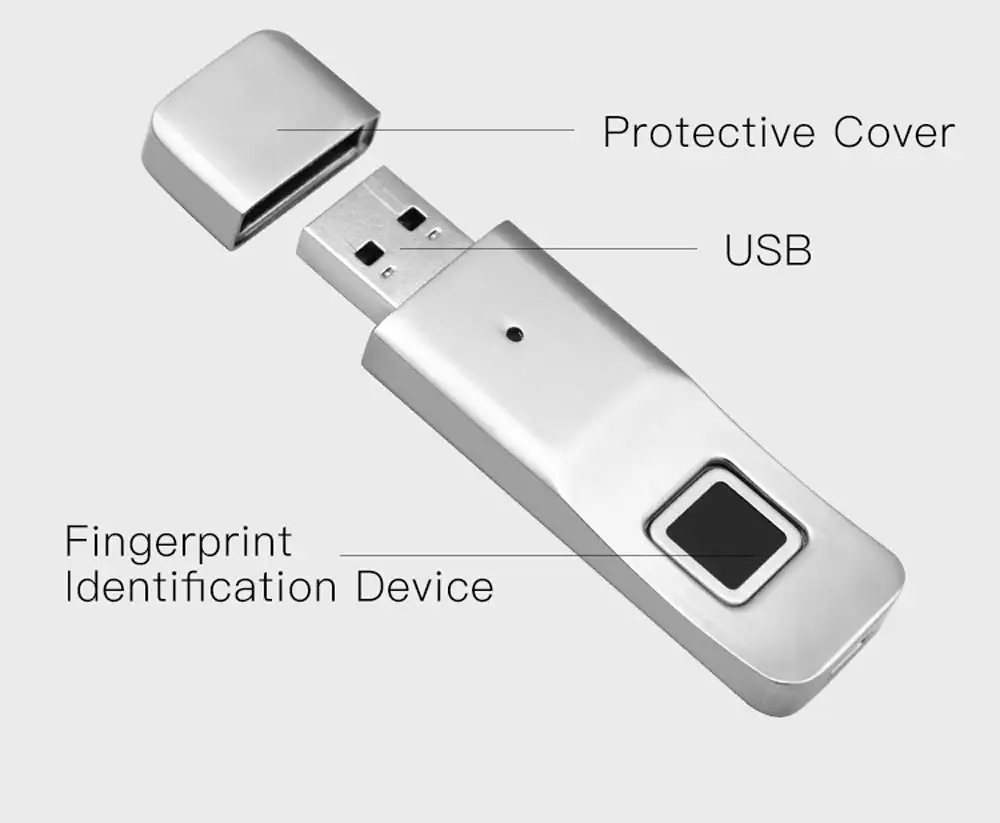 Usb флеш-накопитель с отпечатком пальца 3,0 Флешка 32 Гб металлический биометрический считыватель отпечатков пальцев usb память ПК шифрование