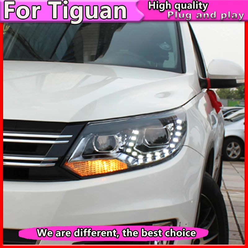Автомобильный Стайлинг для VW 2013 2016 Tiguan фары Новый светодиодный ная фара DRL линза