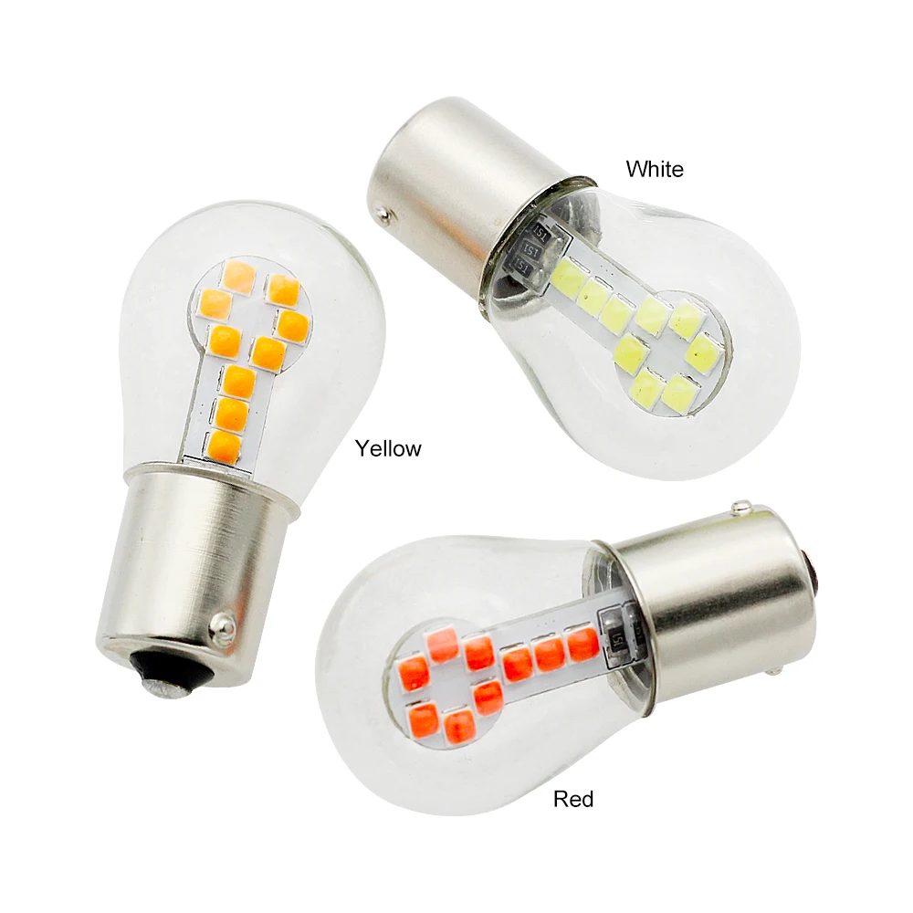 1 шт. 12 В 1156 BA15S BAY15D 1157 18 SMD 3030 светодиодная автомобильная лампа указателя поворота