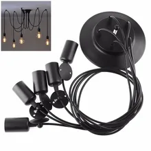 3 / 5 / 6 / 8 Heads Ceiling Lamp Holder Bulb Socket Vintage Pendant Light Stand Chandelier Pendant Lighting High Quality