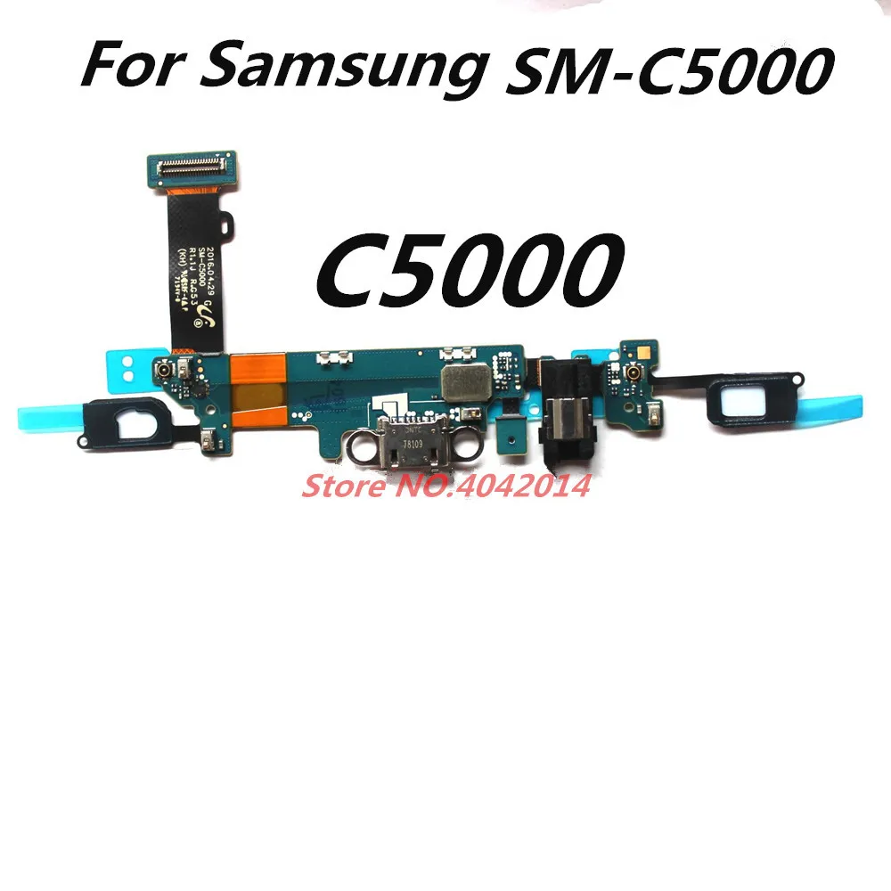 2 pcs USB Charging port module Microphone Headphone jack Connector Flex cable For Samsung SM C5000 C5 C5000 Charger Replacement