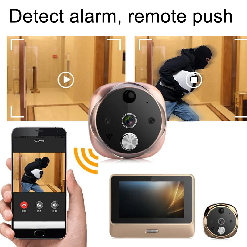 

5.0Inch LED Screen Electronic Cat Eye Night Vision Motion Detection Camera Doorbell Peephole Viewer LHY Sale