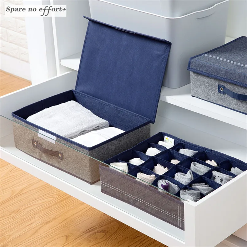 Underwear Organizer Home Storage Container Nonwoven Case Boxes Drawer