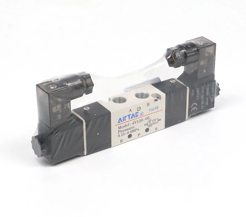 5 способ Пневматический электромагнитный клапан 4V120-06A/AC220V 1/" Порт двойной соленоид Airtac воздушный клапан управления 0,15~ 0.8Mpa