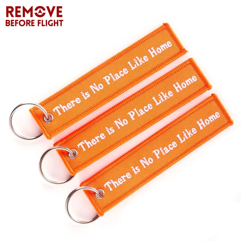 Fashion Jewelry Keychain for Cars and Motorcycles Embroidery Key Chain Key Fobs REMOVE BEFORE FLIGHT Black Keychain Safety Tag9