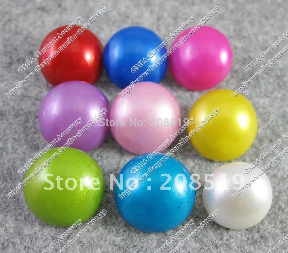 

NB030 mixed buttons 180pcs/lot 17.5mm round pearl shape garment buttons(Any color available)