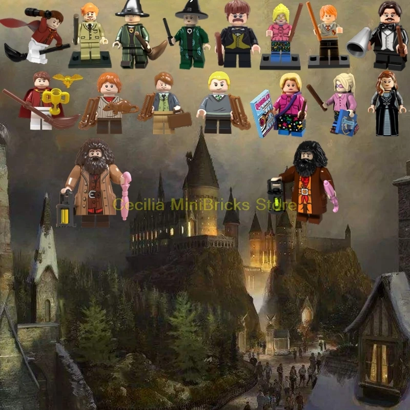 

Legoing Harry Potter Magic Hogwarts Castle 71043 Figures Ron Weasley Draco Malfoy Lupin Building Blocks Toys For Children