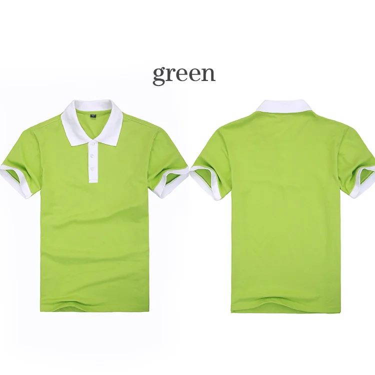 Брендовая одежда/рубашка-поло для мужчин с воротником-стойкой, мужские рубашки поло из хлопка с коротким рукавом, мужские рубашки поло, homme Camiseta, дышащие, hombre - Цвет: green