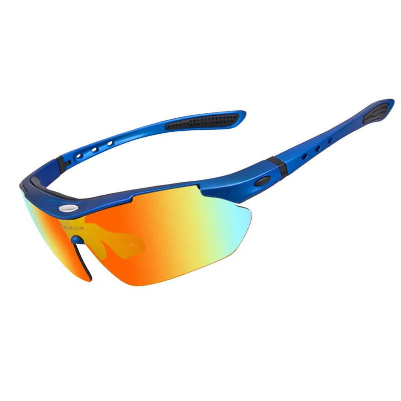 Мужские поляризационные солнцезащитные очки для вождения автомобиля и велоспорта в оправе очки для спорта на открытом воздухе очки для рыбалки - Цвет: Синий