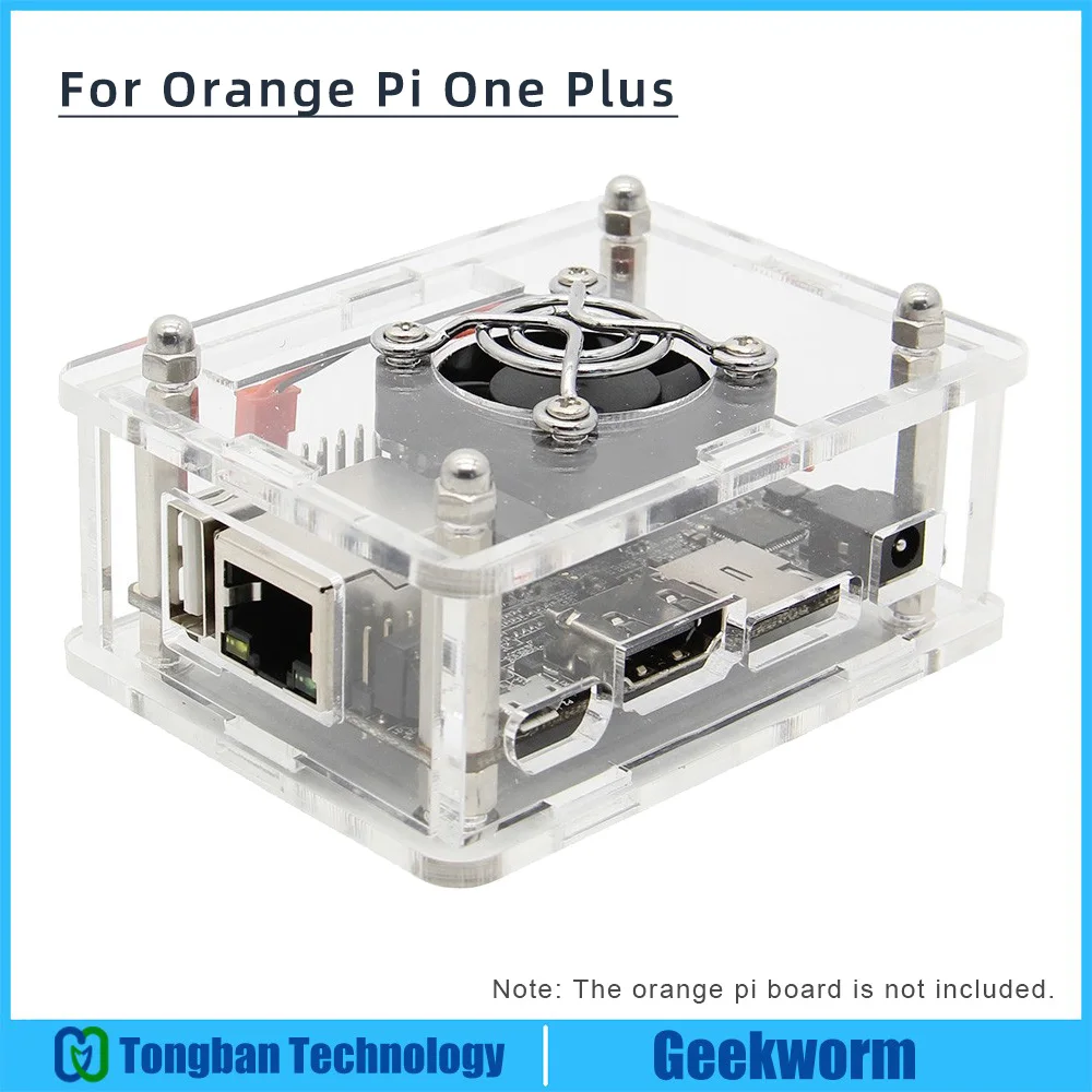 

Orange Pi One Plus Acrylic Case with Fan Kit, Transparent Enclosure / Protective Shell Set for Orange Pi One Plus