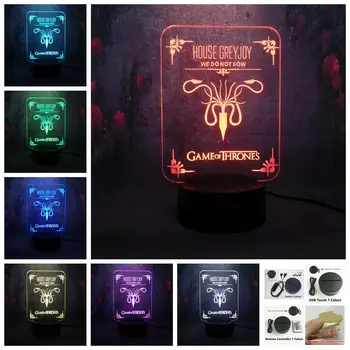

Lava Lamp LED House Greyjoy Shape Night Light Multicolor Gradient Game of Hrones Bedroom Bedside Decor Lamp Child Gift Toy Apply