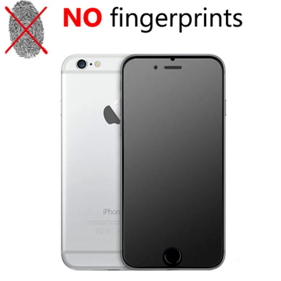 

2pcs matte tempered glass for iphone 5s se 6 6s 7 8 no fingerprint screen protector protective glass on iphone 6 6s 7 8 plus