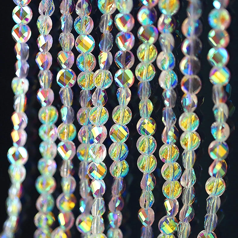 Супер Блестящие модные 6 мм граненые витые стеклянные бусины плоские круглые Австрийские хрустальные бусины Свободные разделител