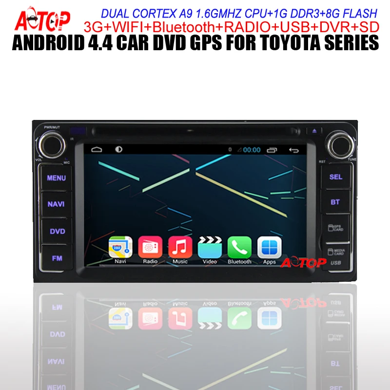 Для Toyota Camry Corolla Vitz/Echo Ex Vios Hilux Terios Land Cruiser 100 Prado автомобильный DVD GPS Android 4 плеер Wifi